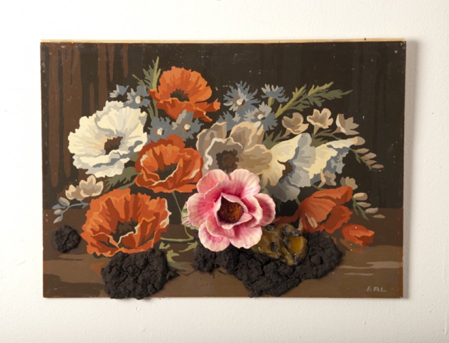 Flower Painting with Soil and Bees